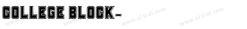College Block字体转换
